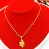 Colar de flores da moda banhado a ouro de latão feminino corrente de clavícula de ouro de areia joias femininas agente WeChat joias para cabelo atacado