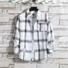 Camisa Paga 2020ins Masculina Estilo Hong Kong Roupa Exterior Moda Estilo Coreano Versátil Camisa de Manga Comprida Fada Famosa na Internet Camisa