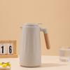 Hervidor Aislado con Textura de Madera y Tanque Interior de Vidrio para Uso Doméstico, Taza de Café Simple para Oficina, Olla de Agua Caliente de Gran Capacidad, Hervidor de Agua Aislado