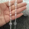 Partículas soltas de pérola com furos pulseira DIY chapéu de sol joias contas redondas luzes coloridas roupas gota d'água fio cortina pendurada partículas