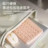 Teclado y Ratón Bluetooth Inalámbricos Forerunner Z2 Set Rosa Silencioso para Chicas Oficina de Aspecto Elegante Compacto y Portátil