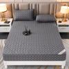 Funda de Cama Bordada de Seis Lados Todo Incluido Funda de Cama Acolchada Engrosada Funda Protectora Simmons Cremallera Antideslizante Cubierta Antipolvo