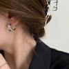 Pendientes circulares de doble capa con viento frío, diseño de nicho para mujer, pendientes, pendientes, nueva tendencia 2022