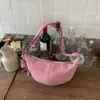 Bolso Dumpling de Cuadros Ligero de Moda Estilo Japonés Bolso Cruzado Simple Casual de Media Luna para Mujer Versátil para el Trabajo de un Solo Hombro Pequeño Bolso Cruzado