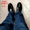 Sapatos sociais masculinos da marca Dragonfly, sapatos de couro estilosos e versáteis para negócios casuais masculinos, sapatos de sola macia e confortáveis para pais de meia-idade e idosos