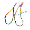 Cuentas de colores mixtos cadena para teléfono móvil color bohemio cuerda para teléfono móvil personalidad arcilla polimérica suave cadena para teléfono móvil de cristal joyería con cuentas