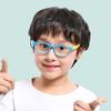 Gafas antiazules para niños, nuevas, de montura completa, planas, de silicona, con espejo cómodo F8156