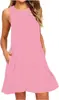 2026 Comércio Exterior Verão Novo Design Feminino Multicor Emagrecedor Cor Sólida Versátil Elegante Vestido Slim-Fit em Estoque