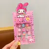 Pegatinas para Uñas Infantiles Sanrio, Pegatinas de Uñas Artísticas para Niñas, Uñas Portátiles para Niñas, Pegatinas Tridimensionales con Diamantes, Pegatinas para Uñas Lindas al por Mayor