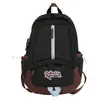 2026 Nueva Mochila Escolar Retro Moda Tendencia Casual Color de Contraste Mochila Casual para Mujer Gran Capacidad Mochila para Estudiante con Compartimento para Computadora