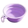 Tazón Plegable de Silicona para Mascotas de 350ml, Tazón Plegable Portátil para Perros Alimentador de Agua, con Clip para Colgar, Tazón para Viajes al Aire Libre para Perros Gatos