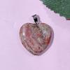 Colgante de ágata de cristal natural transfronterizo de 20 mm, colgante en forma de corazón, colgante de gema, cadena de suéter con forma de corazón de melocotón