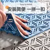 Alfombrilla de Baño Costura Broche Azulejo de Piso Hogar Inodoro Hueco Hidrofóbica Baño Impermeable Cortable Antideslizante
