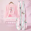 Pijamas para Niños, Tops de Primavera y Otoño para Niñas, Pantalones de Hilo de Seda Helada, Conjuntos Largos Delgados de Algodón Nube, Ropa de Casa para Bebés Niñas