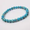 Pulsera de Cristal Natural, Simple de un Solo Círculo con Cuentas Redondas Joyería Transfronteriza, Joyería Estilo Pareja de Ágata Roja, Pulseras de Cristal para la Mano