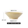 Tigela de Barro Espessa Estilo Chinês para Casa com Linha Dupla Tigela de Poço Estrangeiro Tigela Grande para Sopa Comercial Tigela para Macarrão Tigela para Lamen Tigela com Chifre Grande Anti-queimadura