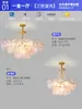 Luminária de Cristal Francesa Lustre para Sala de Estar Flor de Cinco Folhas Criativa Lâmpada Simples Moderna para Quarto Principal Restaurante Nova Lâmpada Zhongshan