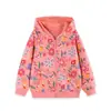 26 Nueva Colección de Otoño: Sudaderas para Niñas, Estilo Europeo y Americano, Estampado Floral de Moda, Sudaderas con Capucha para Niños, Ropa Exterior con Cremallera para Niños Pequeños y Niños Pequeños