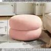 Estilo Crema de Lujo Ligero Sala de Estar Taburete Redondo Banco Hogar Lindo Taburete Redondo Celebridad de Internet Sofá para Niños Taburete Bajo