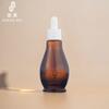 Em estoque 10-100ml chá-cor frasco de óleo essencial essência frasco conta-gotas de vidro cabaça única garrafa materiais de embalagem cosmética