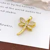 Pingente Transfronteiriço Borboleta Giratória Inseto Micro-Pavimentado Zircônia Acessórios de Joias DIY Design Simples Acessórios Versáteis