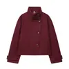 Ropa Europea y Americana Transfronteriza para Mujer Moda Ins Chaqueta Holgada de Color Sólido con Cuello Alto 6318293