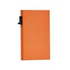Plataforma Extranjera Más Vendida Caja de Tarjetas de Aleación de Aluminio con Bloqueo Rfid Portatarjetas Automático Emergente con Logo Láser