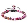 Pulseira de Cristal de Pedra Natural 6mm Transfronteiriça para Mulheres, Pulseira de Energia Esportiva Tecida à Mão, Mais Vendida na Europa e América