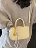 Bolso Cruzado de un Solo Hombro Nuevo de Color Sólido Versátil 2024, Bolso Cuadrado Pequeño, Bolso Vintage para Mujer, Bolso Pequeño Simple para el Trabajo