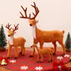 Adornos de Ciervo Navideño Decoraciones Navideñas Ciervo Sika Simulado Accesorios de Decoración Navideña Adornos de Muñeco de Reno Navideño