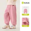 Pantalones Esponjosos Familia Dudu Pantalones Forrados de Felpa para Niños Pantalones de Invierno para Niños Pantalones Largos Gruesos y Cálidos para Niñas Moda Infantil
