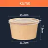Tigelas de Papel Kraft Impressíveis para Atacado, Tigelas de Papel para Embalagem, Tigelas Redondas para Sopa, Recipientes para Sopa, Caixas para Fast Food, Descartáveis para Levar de Grau Alimentício