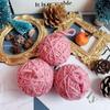 Bola de Ovillo de 5 cm Ramo Floral Decoración de Árbol de Navidad Guirnalda Envuelto a Mano DIY Colgante de Puerta Bola de Lana Accesorios para Disparos