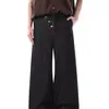 Comércio Transfronteiriço Verão Solto e Casual High Street Azul Escuro Emagrecedor Figura em Pera Jeans de Cintura Alta Wide-Leg Retrô para Homens e Mulheres