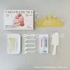 Caixa de presente com conjunto de louças de aniversário, conjunto de cinco peças, pratos de papel para padarias e confeitarias, combinação de talheres e pratos descartáveis