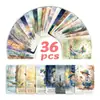 Novos cartões infantis transfronteiriços de 36 peças em estilo aquarela com texto quente e inspirador para automotivação interativa e energia positiva