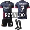 Uniforme de Entrenamiento de Fútbol 2425 Real Madrid Patrón de Dragón Edición Conmemorativa Especial Negro y Rojo Nueva Fuente No. 9 Mbappé 7 Vinicius