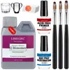 Traje de Arte para Uñas Polvo de Cristal para Arte de Uñas Polvo Blanco Traje Transparente Brillo de 12 Colores Uña Francesa Principiante Aprendizaje en Casa Juego Completo