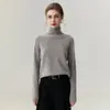 Zhenrong~Suéter de Punto 100% Cachemira de Cuello Alto para Mujer, para Usar Solo o en Capas, para Viajar al Trabajo, Capa Base Minimalista