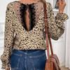 Camisa Elegante de Encaje Patchwork Floral de Manga Larga para Mujer, para el Trabajo, de Ebay Europeo y Americano, Aliexpress, Amazon