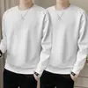 Sudadera Pesada de 300 g para Hombre con Cuello Redondo, Nuevo Producto de Otoño, Corte Holgado, Engrosada, Jersey de Manga Larga, Capa Base Versátil Casual