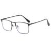Gafas de lectura de marca BJYX, marco completo, caja de negocios, ultraligeras, ultratransparentes, de color sólido, de metal, de alta calidad, anti luz azul, espejo plano