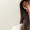 Pendientes de botón de plata s925 de alta gama para mujer, pendientes geométricos irregulares de plata de ley, pendientes versátiles simples que no se decoloran