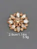Suéter Abrigo de Lujo Ligero con Flor de Cristal, Diamante y Botón Metálico, Chaqueta de Moda, Cárdigan, Botones Decorativos Cosidos a Mano, Accesorios DIY