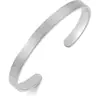Pulsera de Acero de Titanio Transfronteriza Simple y Moderna con Grabado en Inglés Aytu Pulsera Abierta en Forma de C para Pareja Decoración Versátil