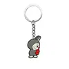 Colgante Lindo de Mochila Escolar Transfronterizo Adorno Llavero DIY Regalo Pequeño Dibujo Animado PVC Labubu Llavero