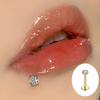 Aretes de acero inoxidable con dientes internos para labio, chapados en varios colores con circonita incrustada, joyería decorativa para labio, perforación corporal humana de Amazon