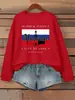 Moletom Feminino Moscow City Love Print Gola Redonda Outono Streetwear Conjunto Feminino Solto