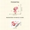 Hs-Yg1869C Rosa Luminosa Niña Sosteniendo Flores Pegatina de Pared para Habitación de Niños Habitación de Niña Enchufe de Interruptor Pegatina Linda