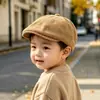 Gorra Retro Adelante para Bebé Gorra de Boina de Pana para Niños Pequeños Versátil Boina Niño Pequeño Gorro de Otoño Invierno